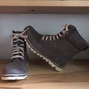 Dark grey Timberland boots